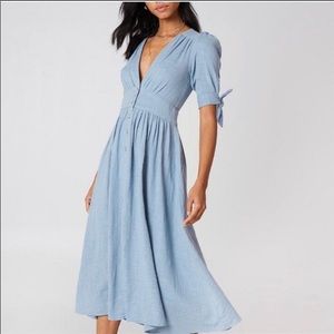 Love of my life NWT small free people dress blue